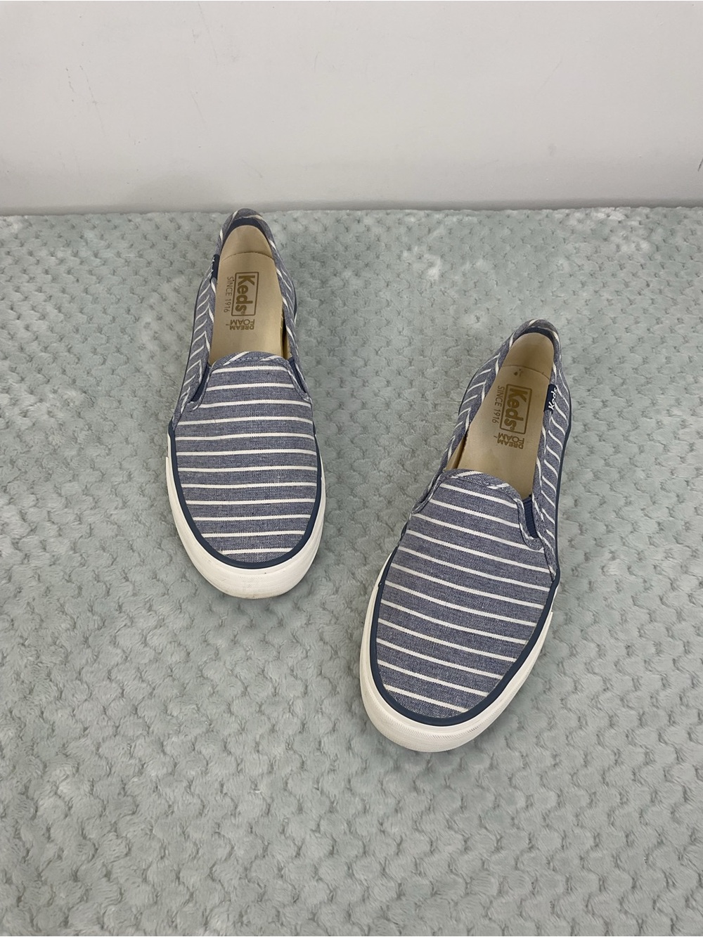 Keds Striped Slip-On Sneakers Size 6.5